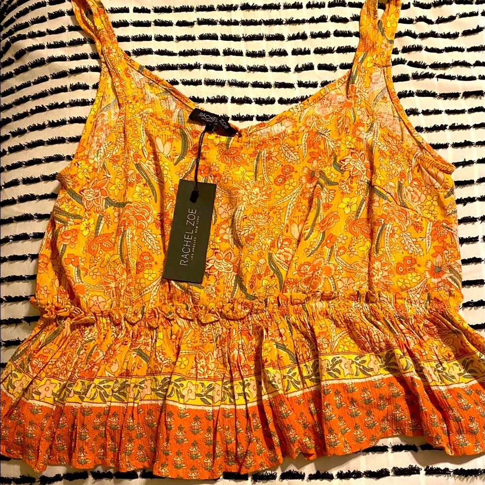 Rachel Zoe floral crop top